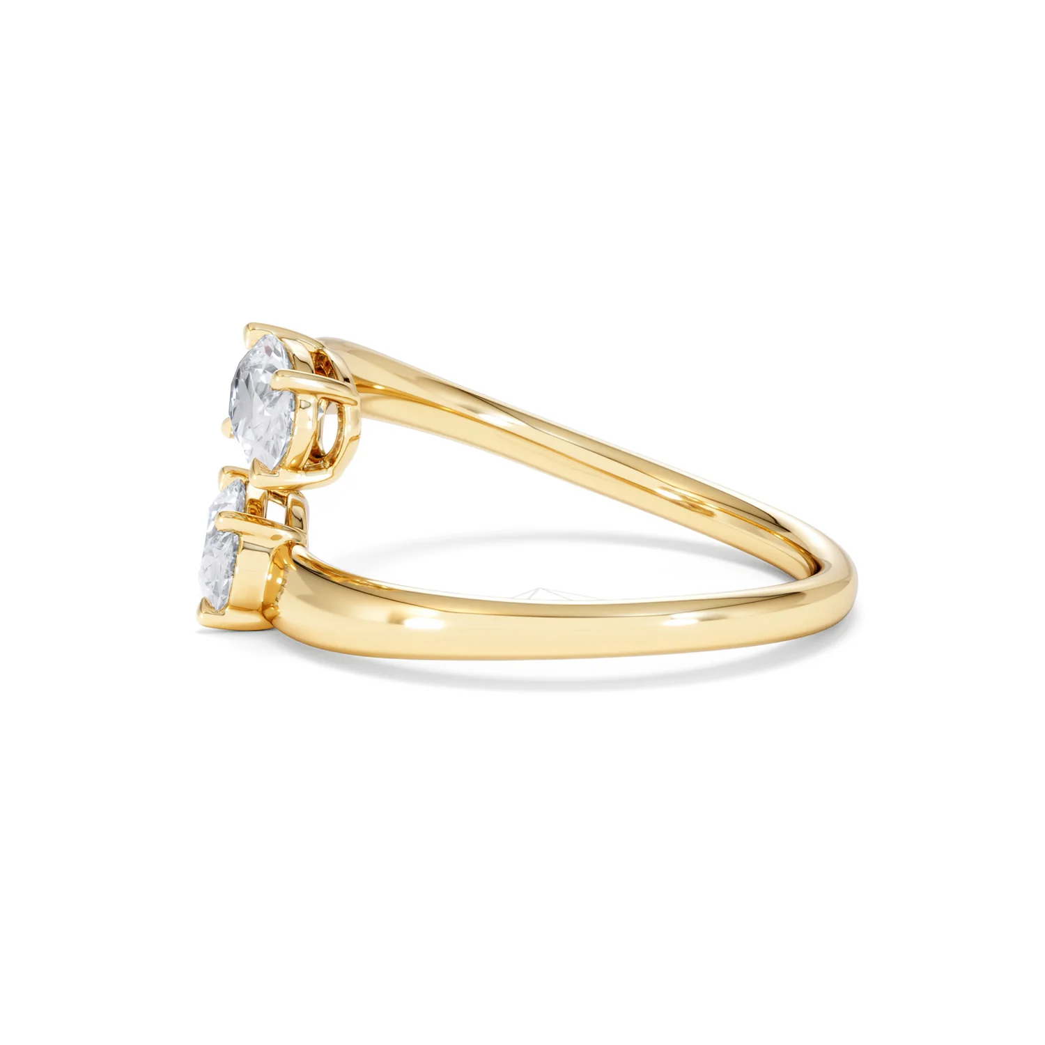 Affinity 0.80ct Oval Cut Lab Diamond 2 Stone Ring in 18K Yellow Gold - Image 71