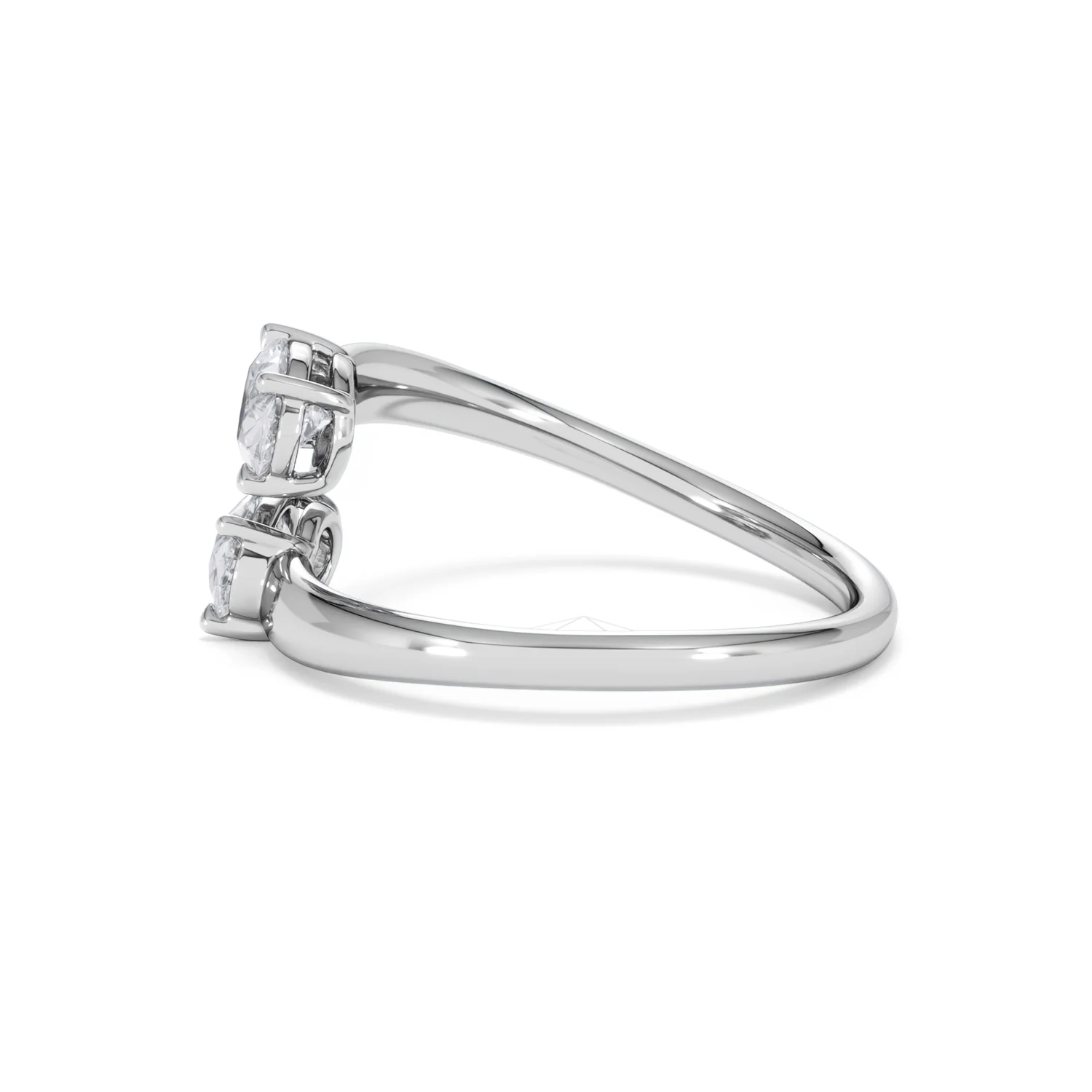 Affinity 0.80ct Oval Cut Lab Diamond 2 Stone Ring in Platinum - Image 68
