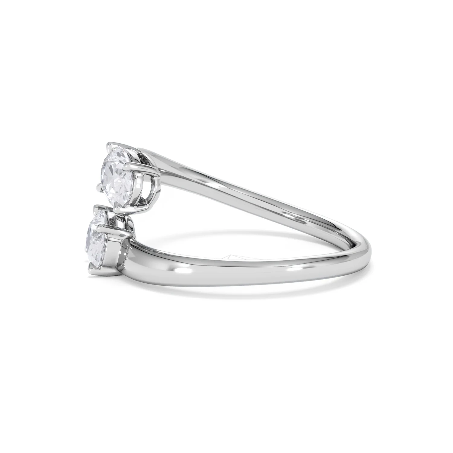 Affinity 0.80ct Oval Cut Lab Diamond 2 Stone Ring in Platinum - Image 72