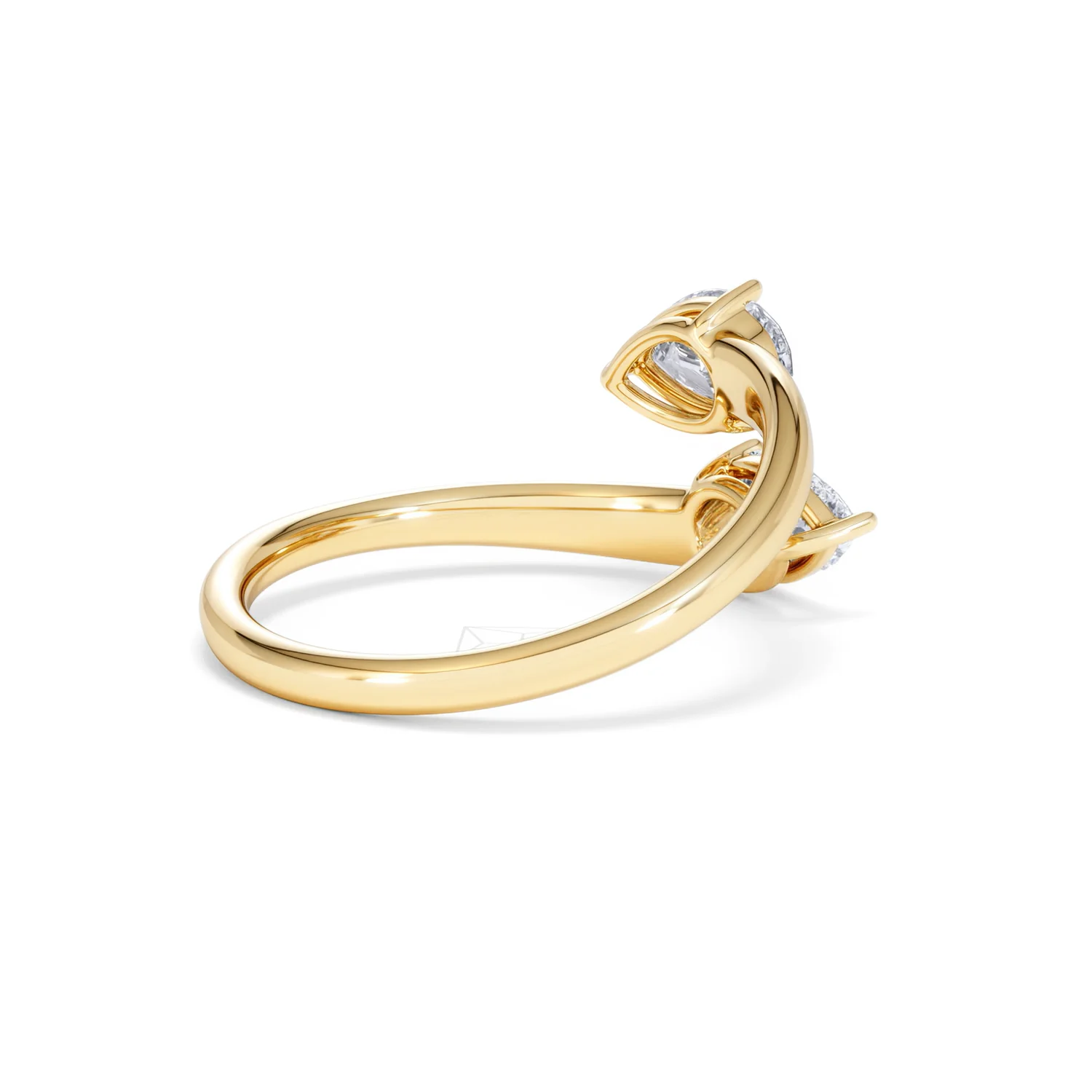 Affinity 0.80ct Pear Cut Lab Diamond 2 Stone Ring in 18K Yellow Gold - Image 38