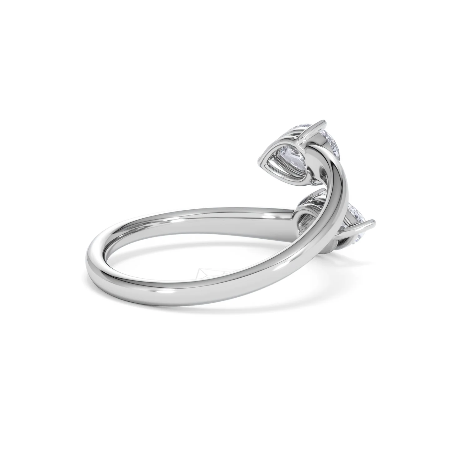Affinity 0.80ct Pear Cut Lab Diamond 2 Stone Ring in Platinum - Image 38