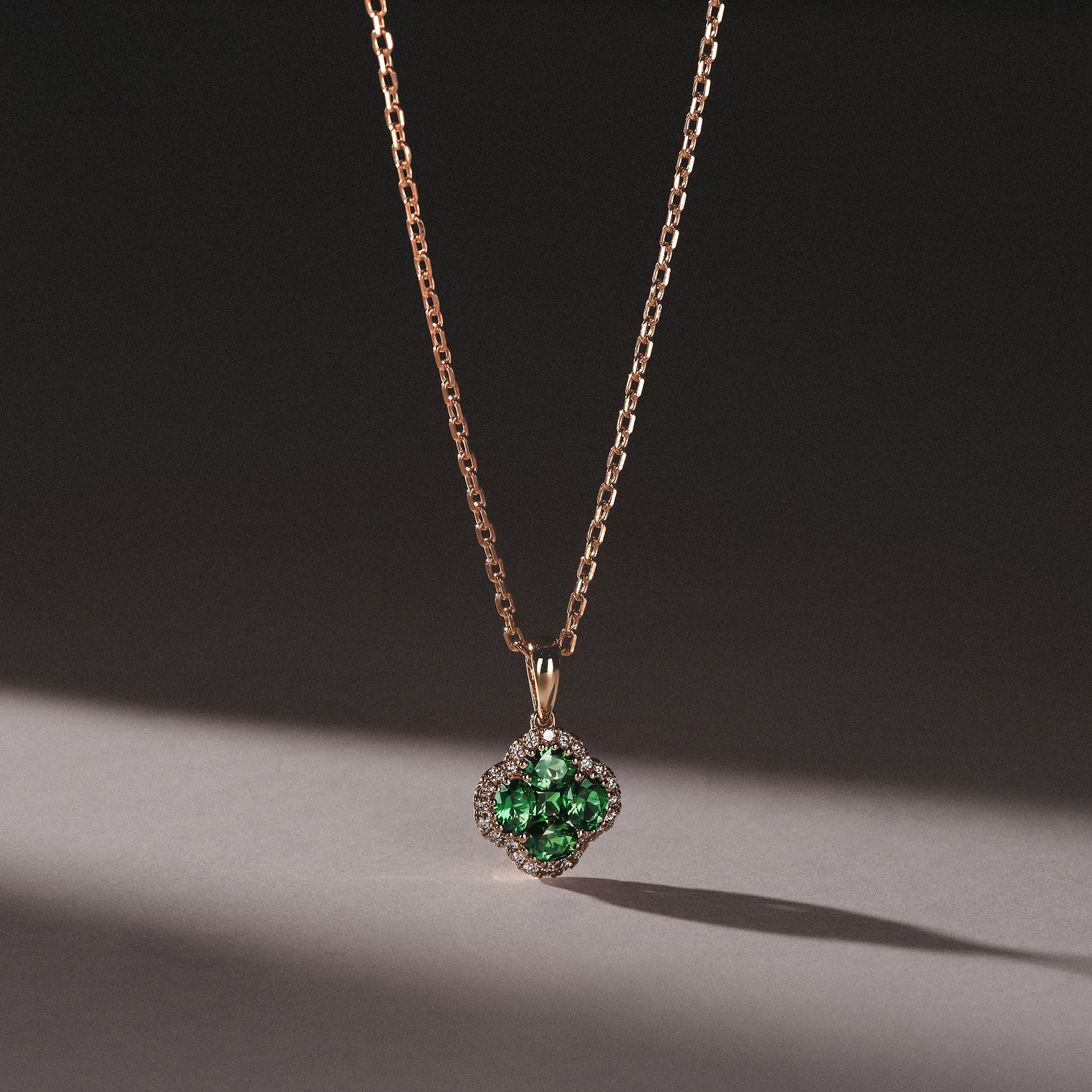 Alegria Lab Emerald Pendant 0.75ct in 18k Gold Vermeil - Image 5
