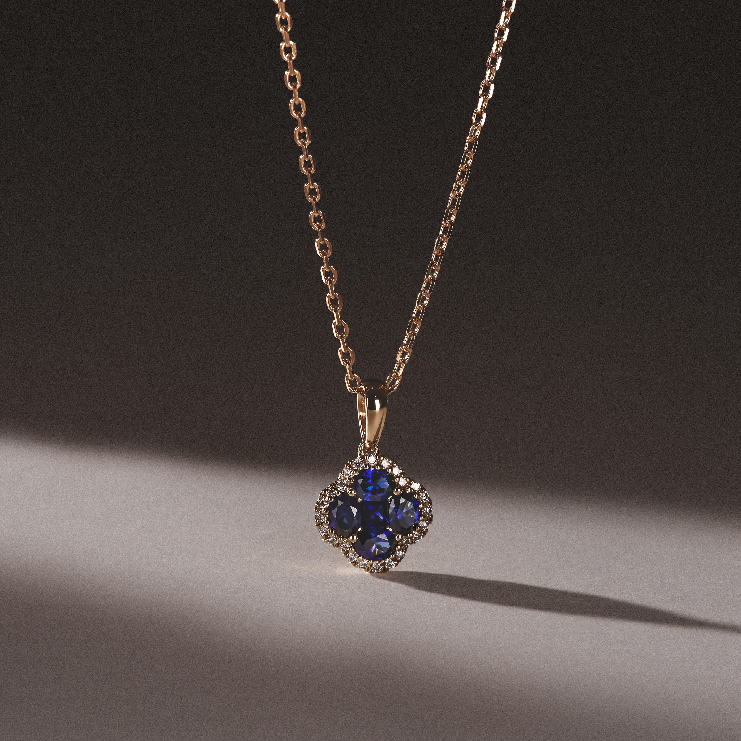 Alegria Lab Sapphire Pendant 1.00ct in 18k Gold Vermeil - Image 3