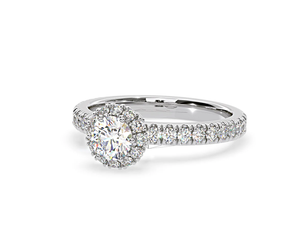 Alessandra Diamond Engagement Ring Platinum 1.10CT G/VS1 - Image 12