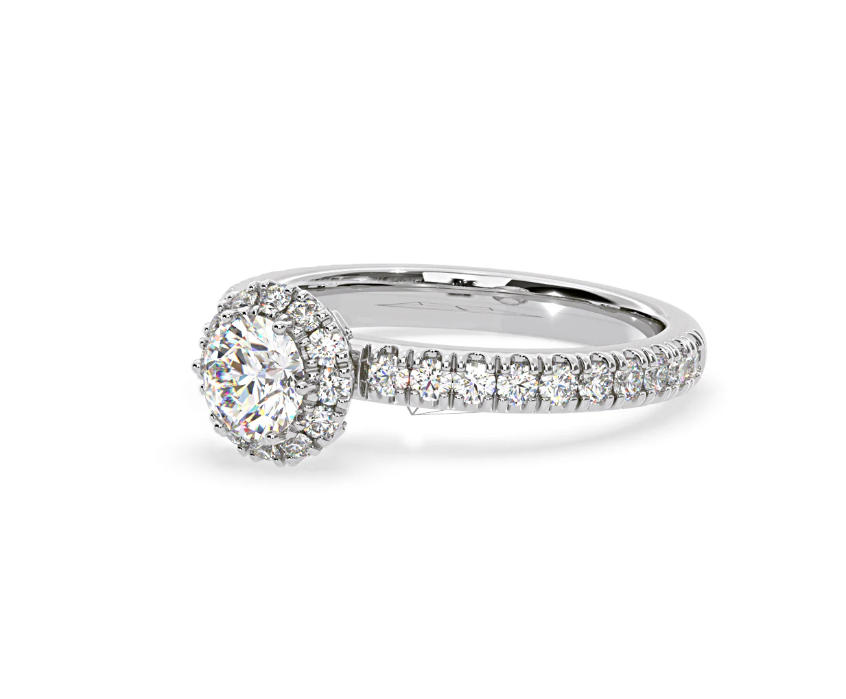 Alessandra Diamond Engagement Ring Platinum 1.10CT G/VS1 - Image 15