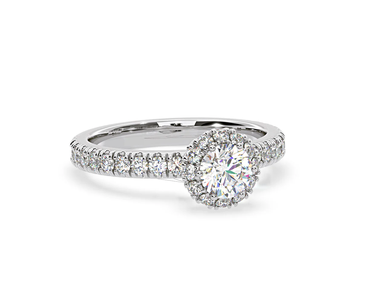 Alessandra Diamond Engagement Ring Platinum 1.10CT G/VS1 - Image 82