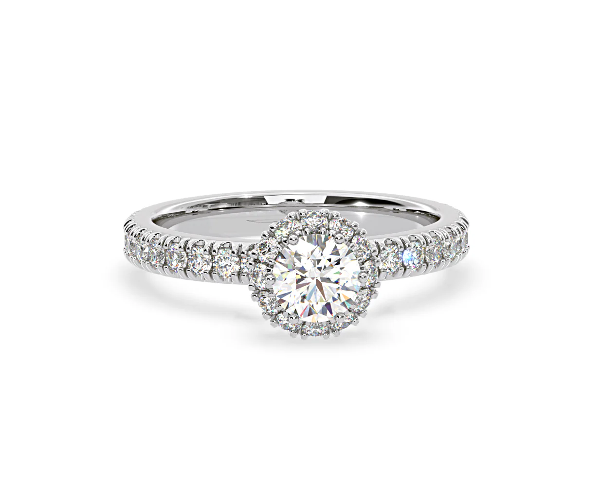 Alessandra Diamond Engagement Ring Platinum 1.10CT G/VS1 - Image 85