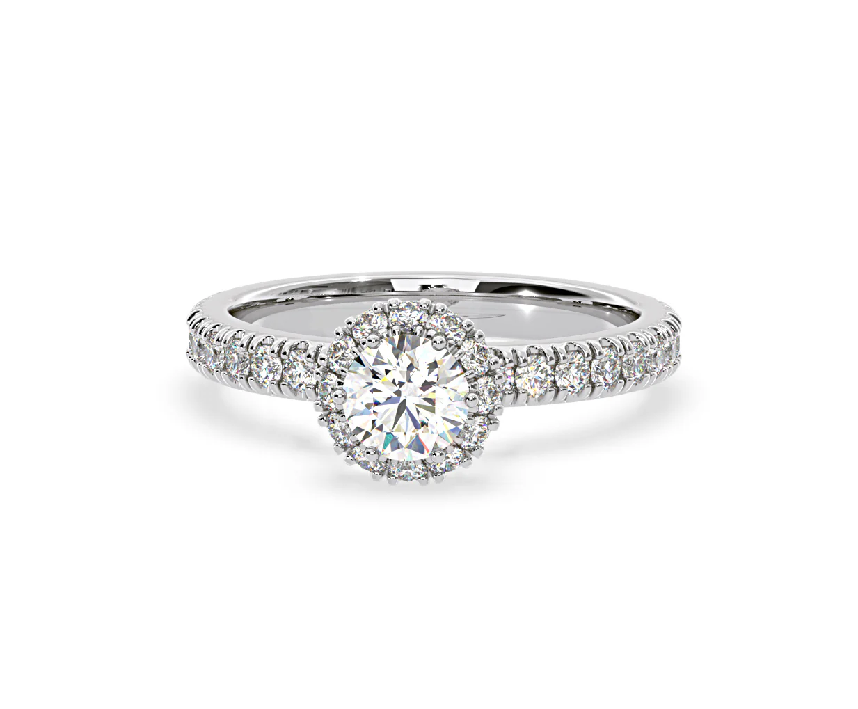 Alessandra Diamond Engagement Ring Platinum 1.10CT G/SI2 - Image 8