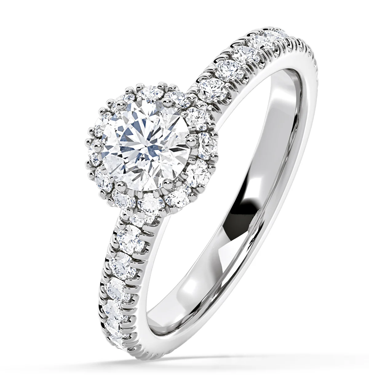 Alessandra GIA Diamond Engagement Ring Platinum 1.35CT G/SI1