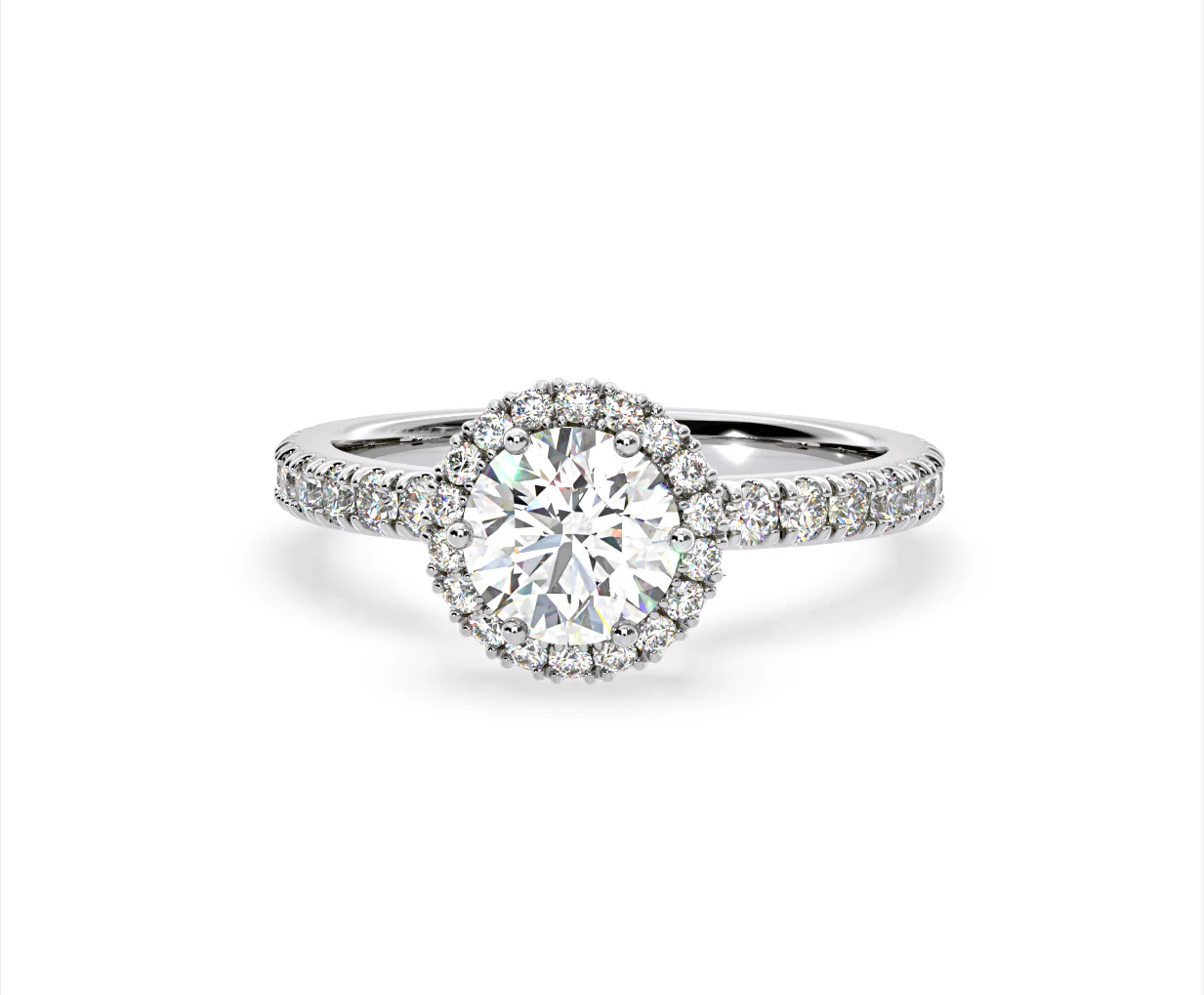 Alessandra GIA Diamond Engagement Ring Platinum 1.70CT G/VS2 - Image 8