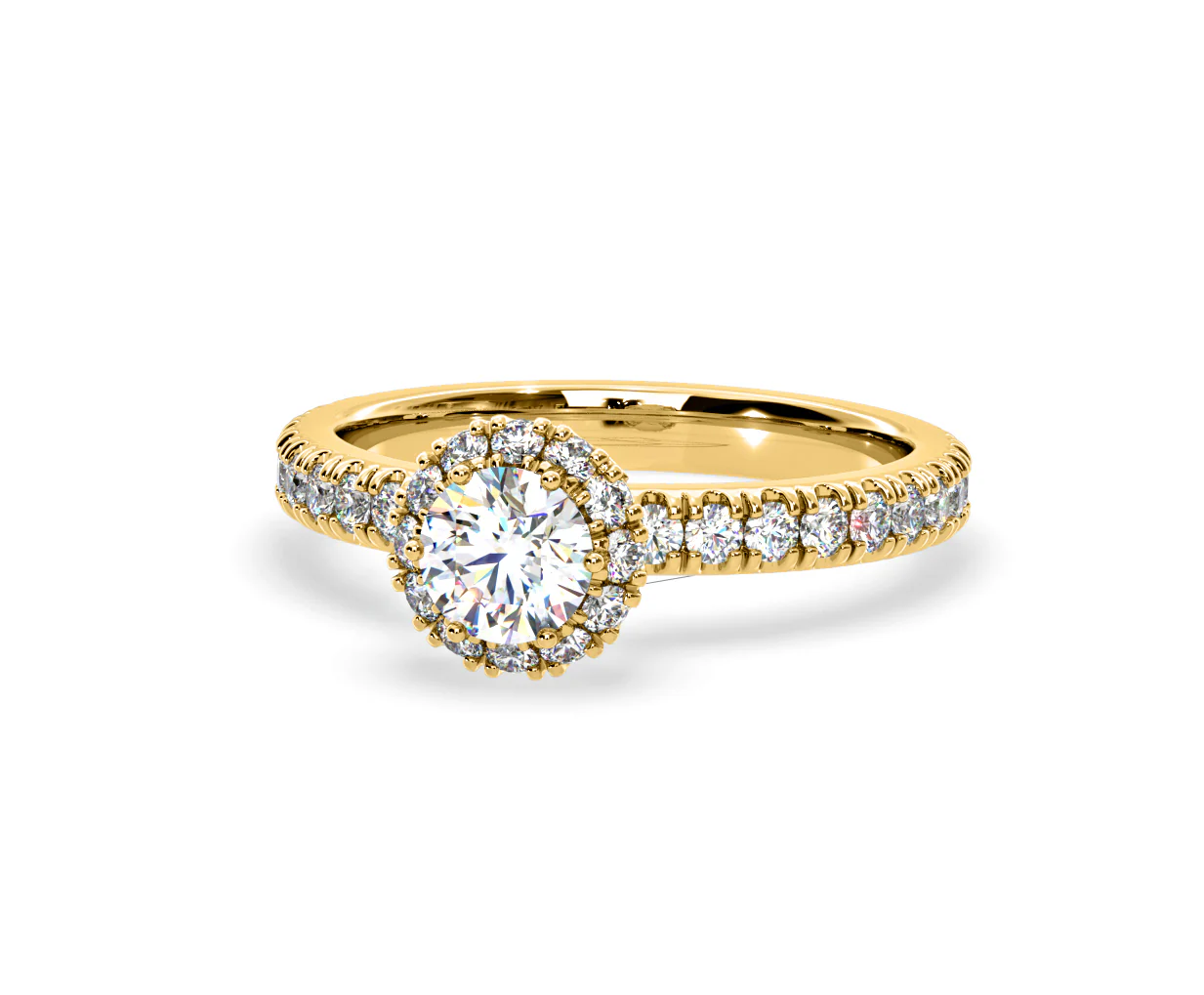 Alessandra Lab Diamond Engagement Ring 18K Gold 1.10CT F/VS1 - Image 10