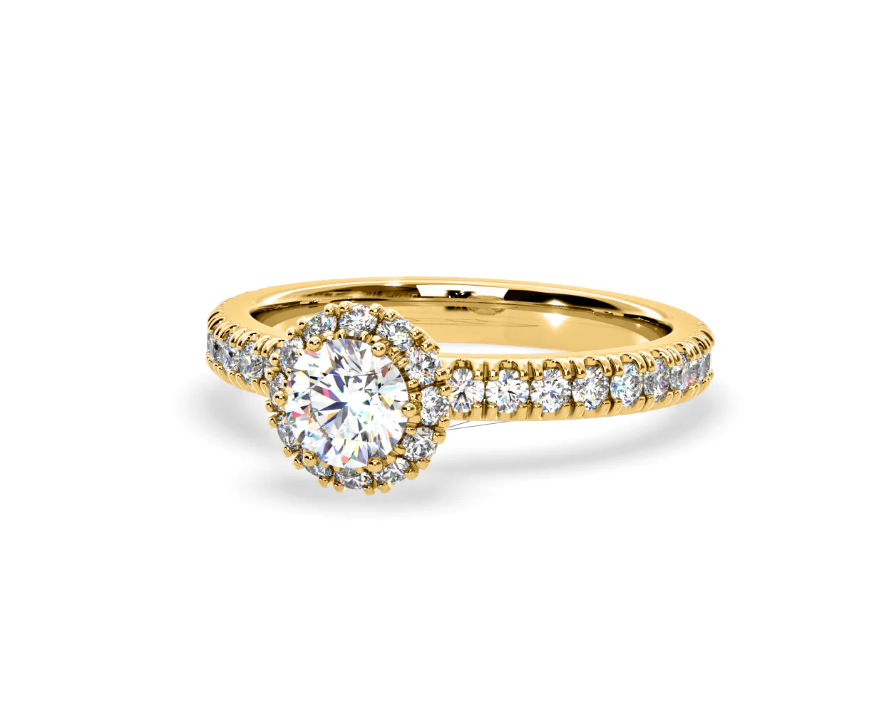 Alessandra Lab Diamond Engagement Ring 18K Gold 1.10CT F/VS1 - Image 11