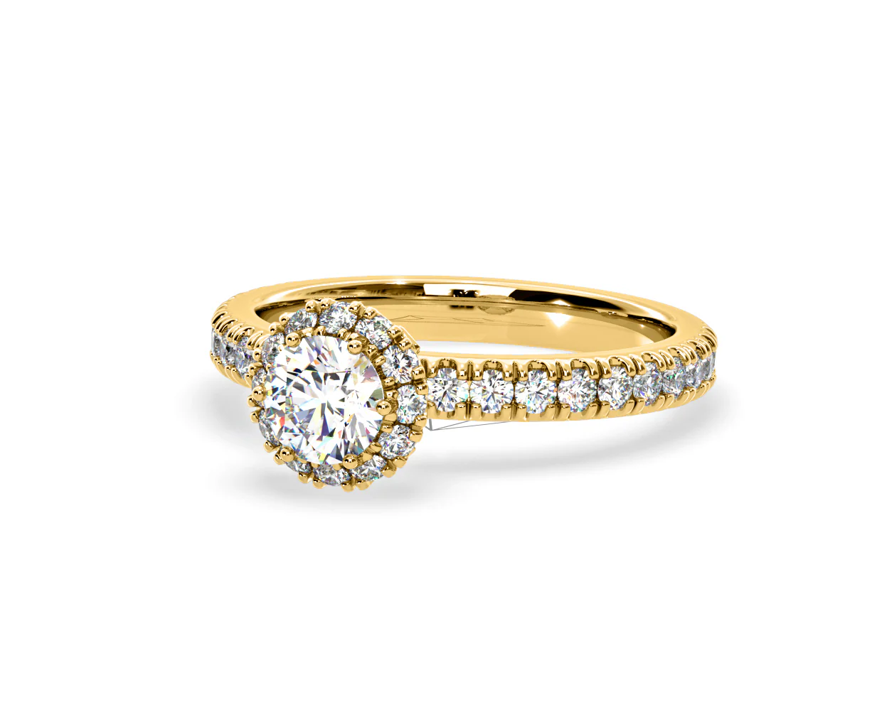 Alessandra Lab Diamond Engagement Ring 18K Gold 1.10CT F/VS1 - Image 12