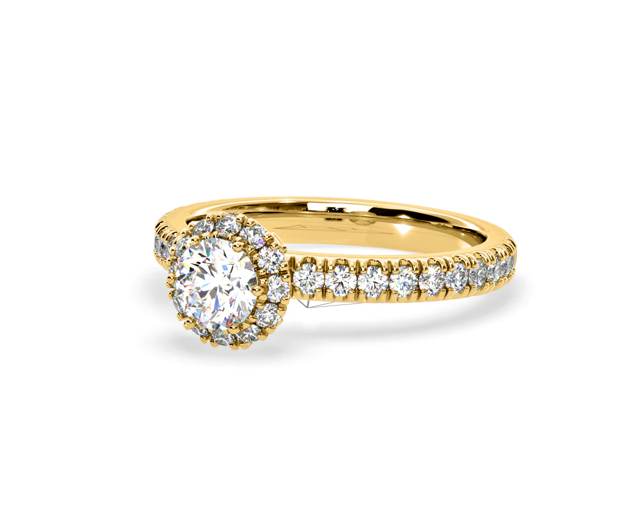 Alessandra Lab Diamond Engagement Ring 18K Gold 1.10CT F/VS1 - Image 13
