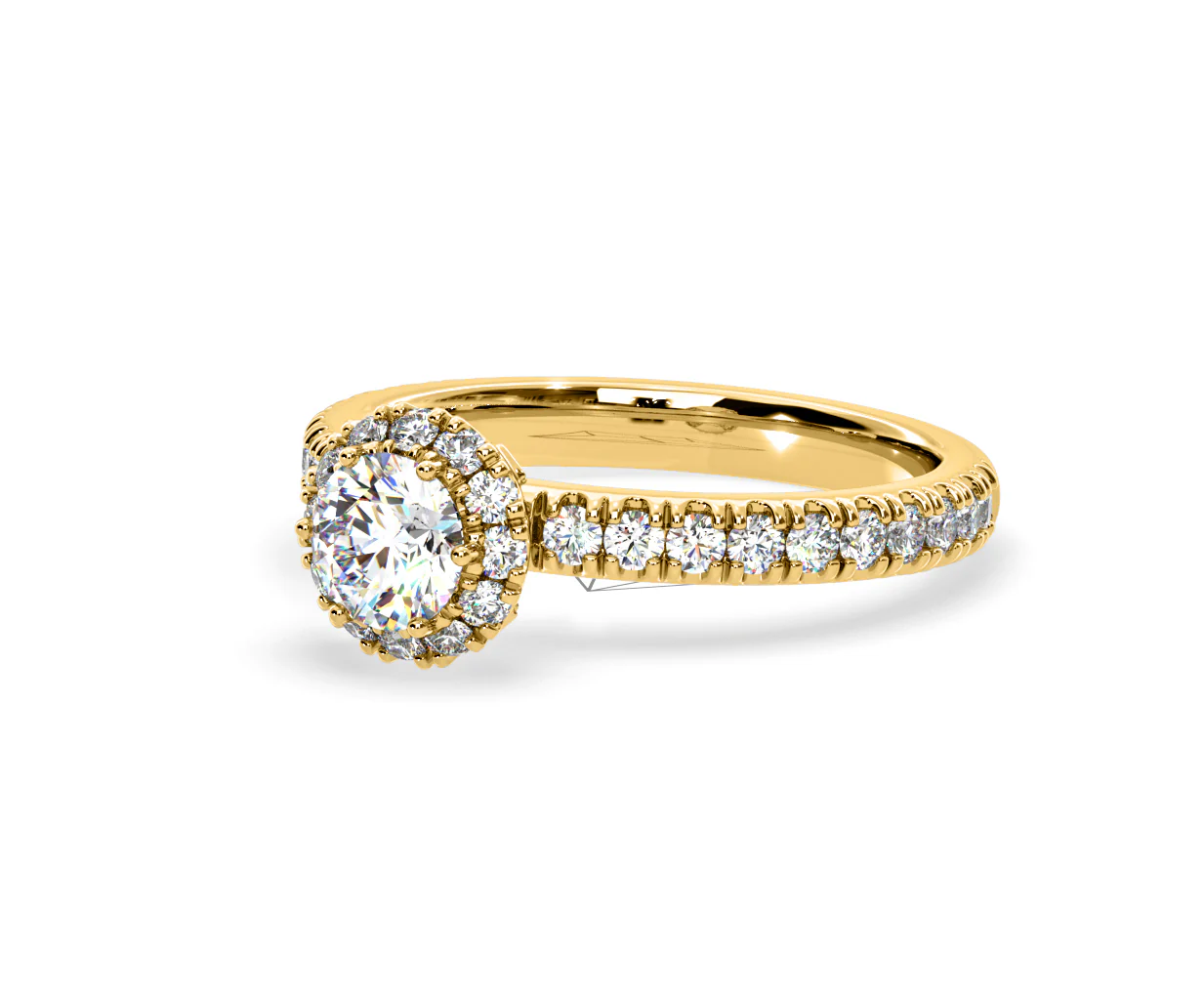 Alessandra Lab Diamond Engagement Ring 18K Gold 1.10CT F/VS1 - Image 14