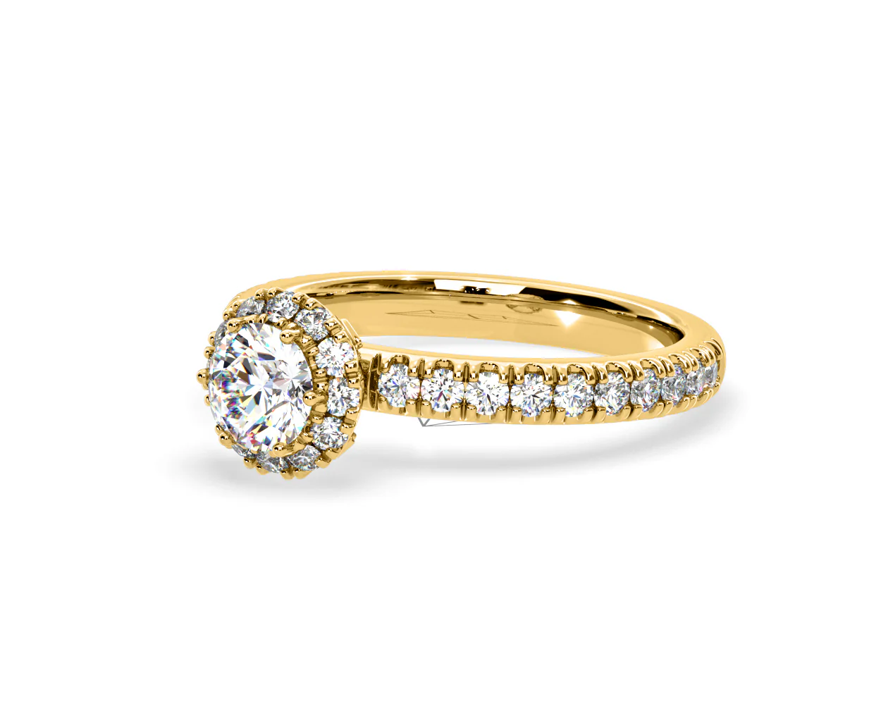 Alessandra Lab Diamond Engagement Ring 18K Gold 1.10CT F/VS1 - Image 15