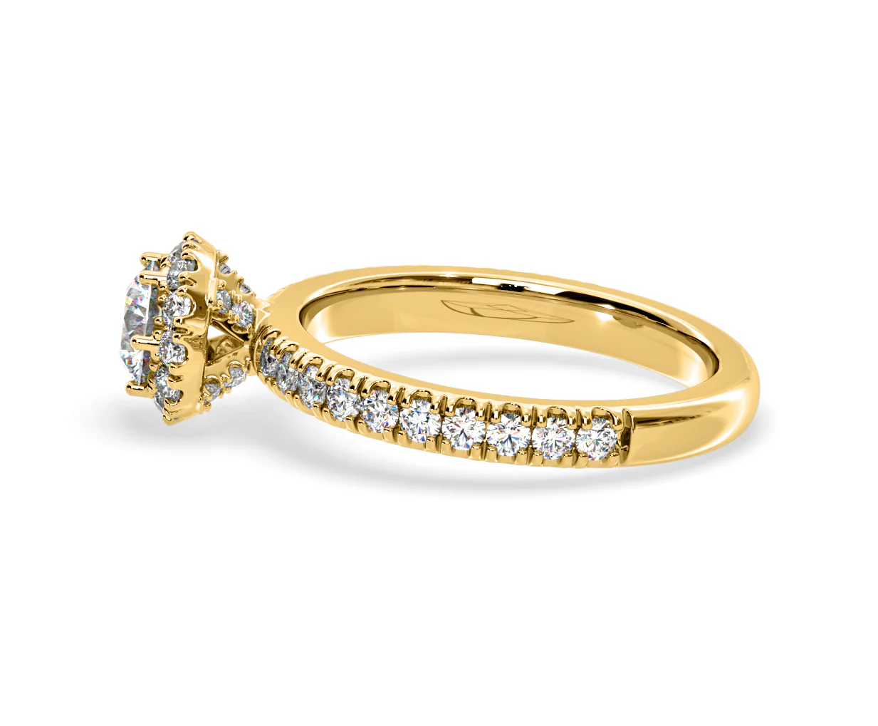Alessandra Lab Diamond Engagement Ring 18K Gold 1.10CT F/VS1 - Image 27