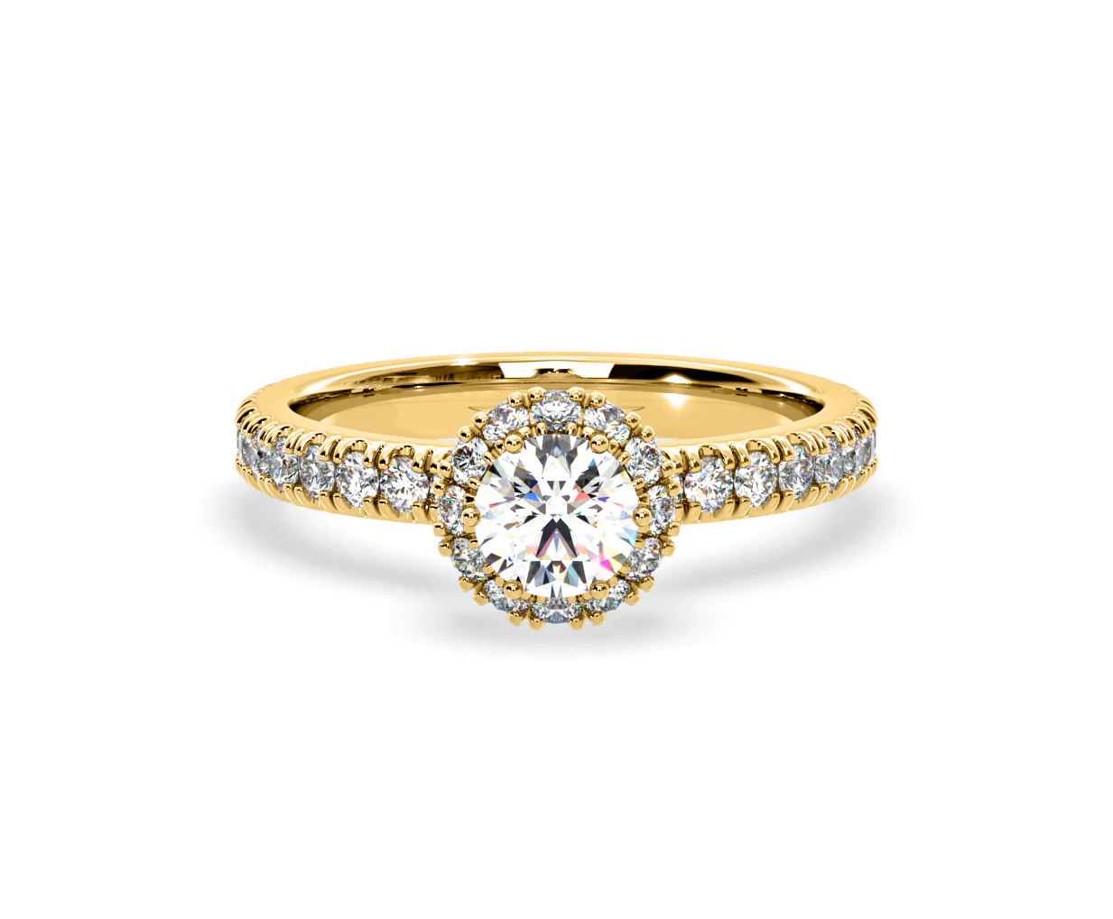 Alessandra Lab Diamond Engagement Ring 18K Gold 1.10CT F/VS1 - Image 7