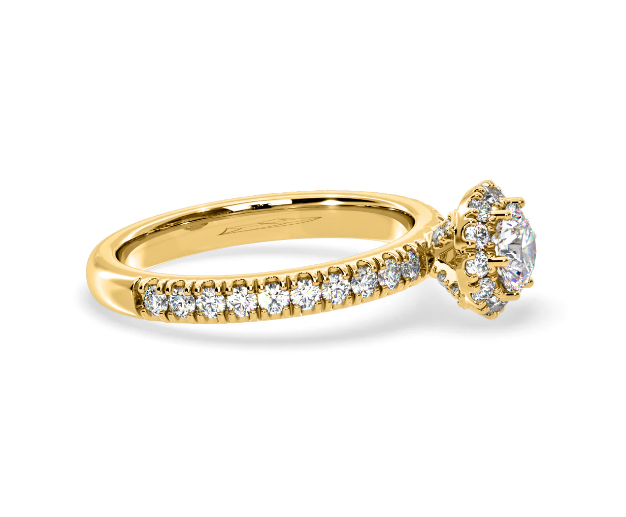 Alessandra Lab Diamond Engagement Ring 18K Gold 1.10CT F/VS1 - Image 70