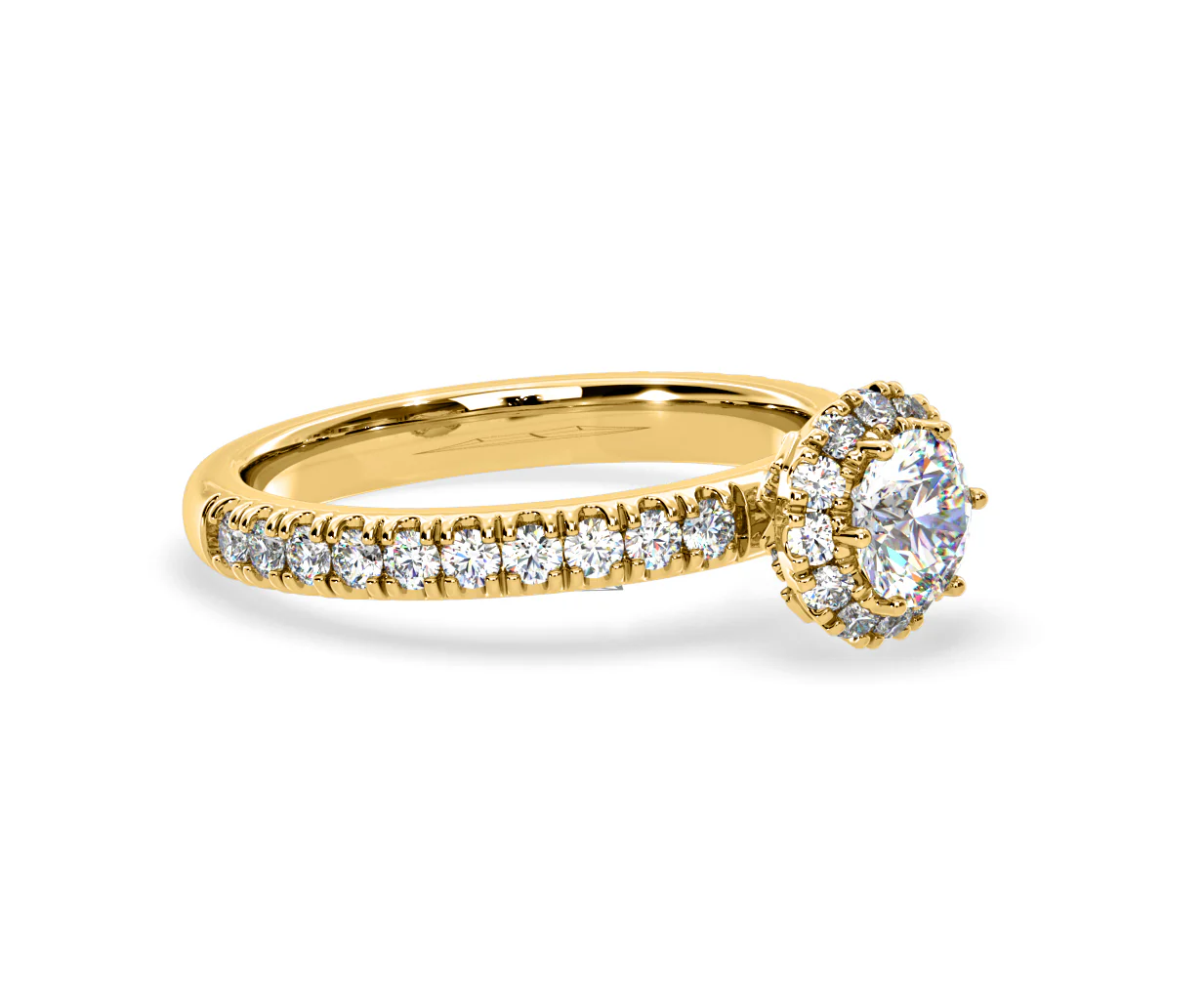 Alessandra Lab Diamond Engagement Ring 18K Gold 1.10CT F/VS1 - Image 75