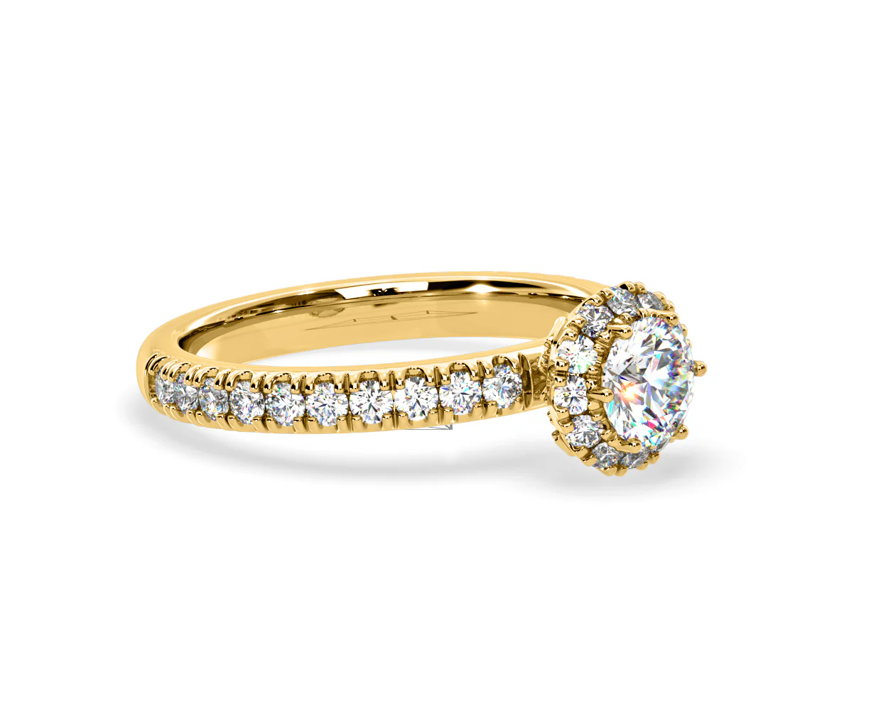 Alessandra Lab Diamond Engagement Ring 18K Gold 1.10CT F/VS1 - Image 76