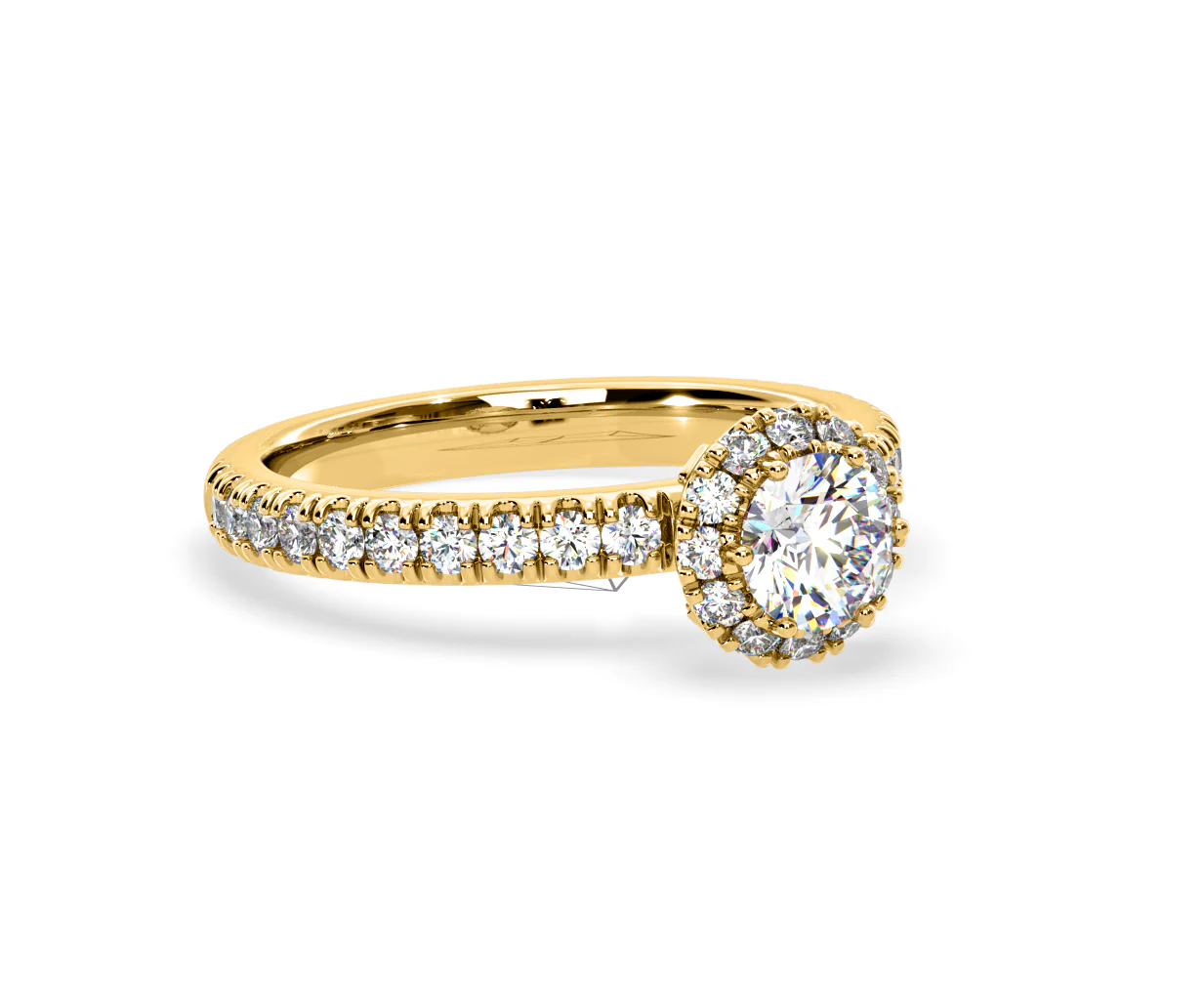 Alessandra Lab Diamond Engagement Ring 18K Gold 1.10CT F/VS1 - Image 79