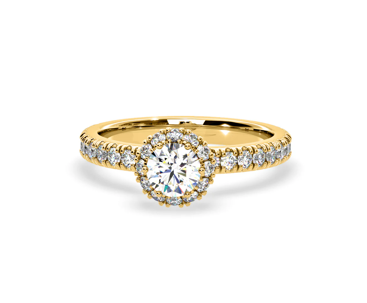Alessandra Lab Diamond Engagement Ring 18K Gold 1.10CT F/VS1 - Image 8