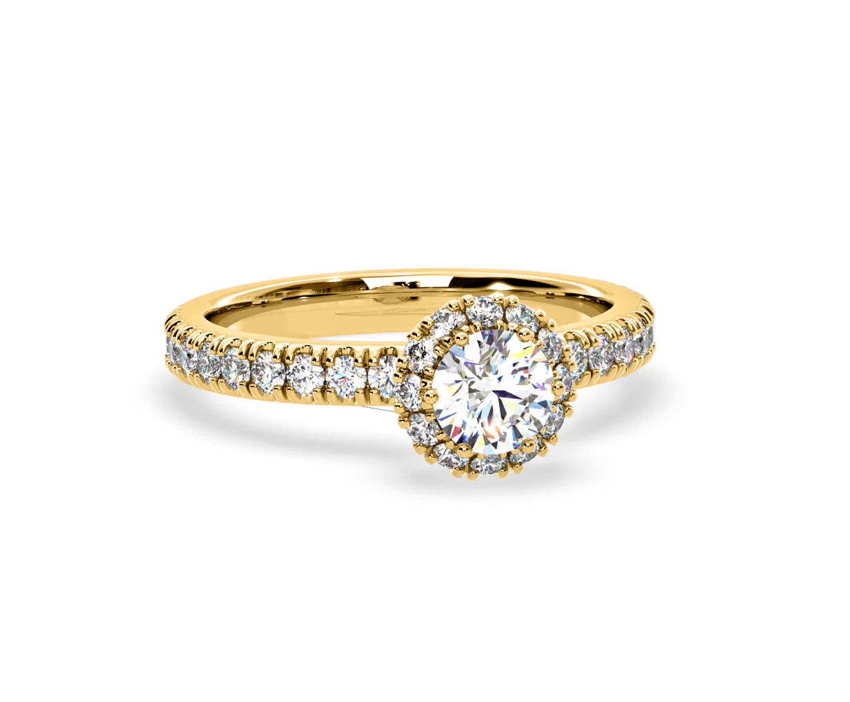 Alessandra Lab Diamond Engagement Ring 18K Gold 1.10CT F/VS1 - Image 83