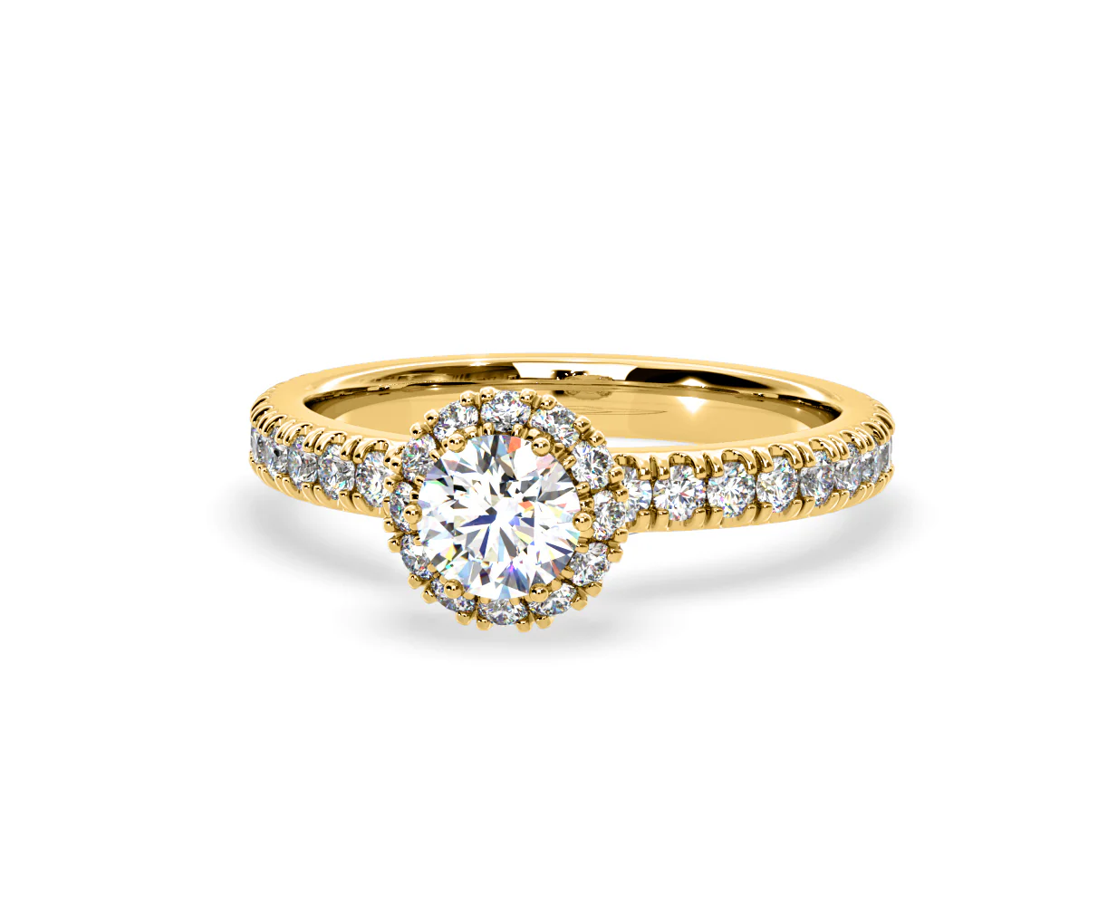 Alessandra Lab Diamond Engagement Ring 18K Gold 1.10CT F/VS1 - Image 9