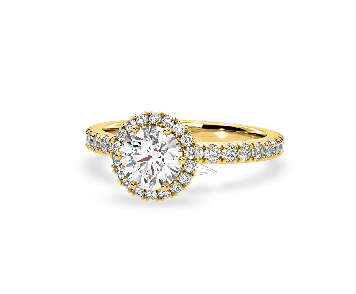 Alessandra Lab Diamond Engagement Ring 18K Gold 1.70CT F/VS1 - Image 10