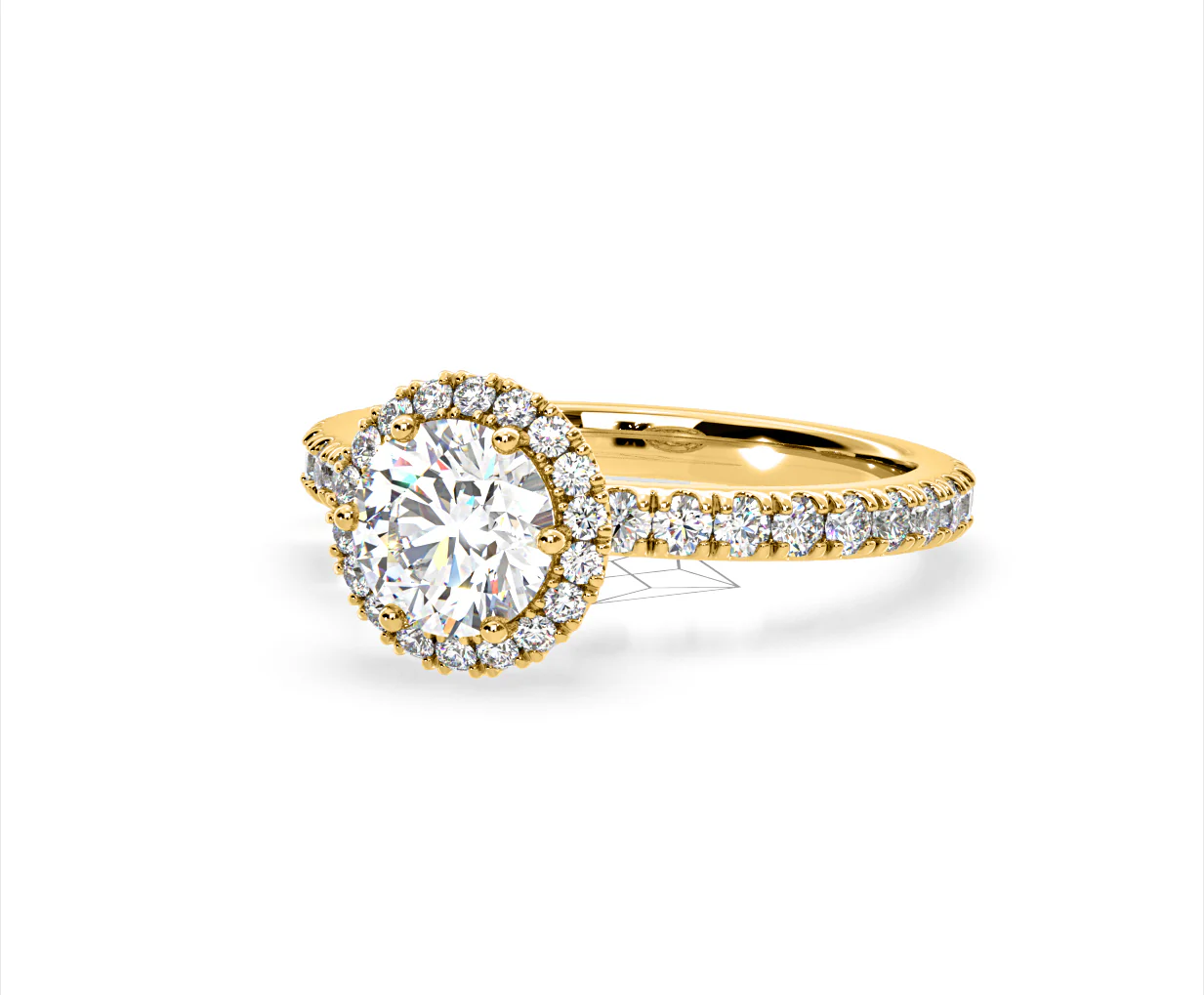 Alessandra Lab Diamond Engagement Ring 18K Gold 1.70CT F/VS1 - Image 12
