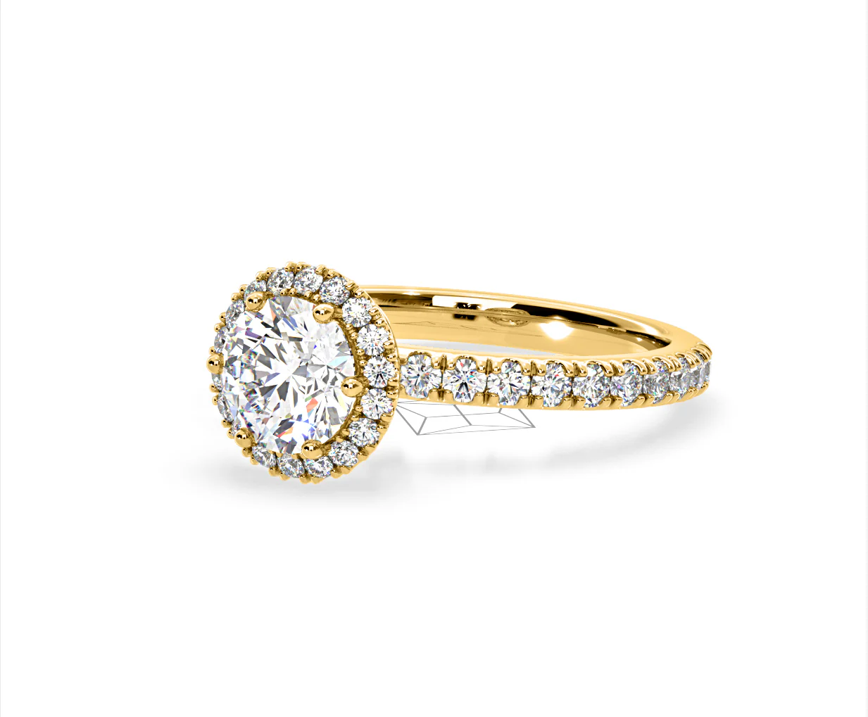 Alessandra Lab Diamond Engagement Ring 18K Gold 1.70CT F/VS1 - Image 14