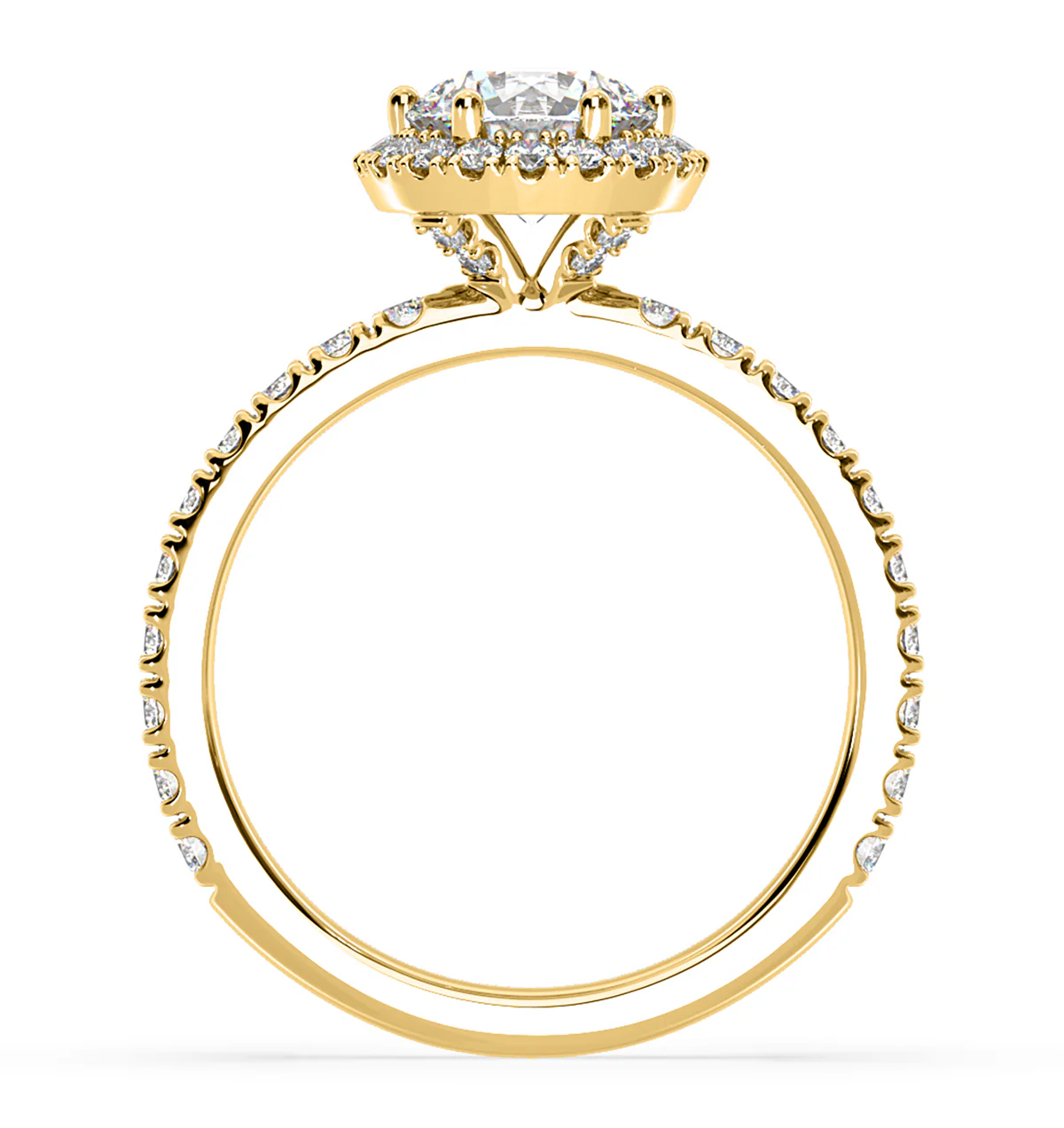 Alessandra Lab Diamond Engagement Ring 18K Gold 2.10CT F/VS1 - Image 4