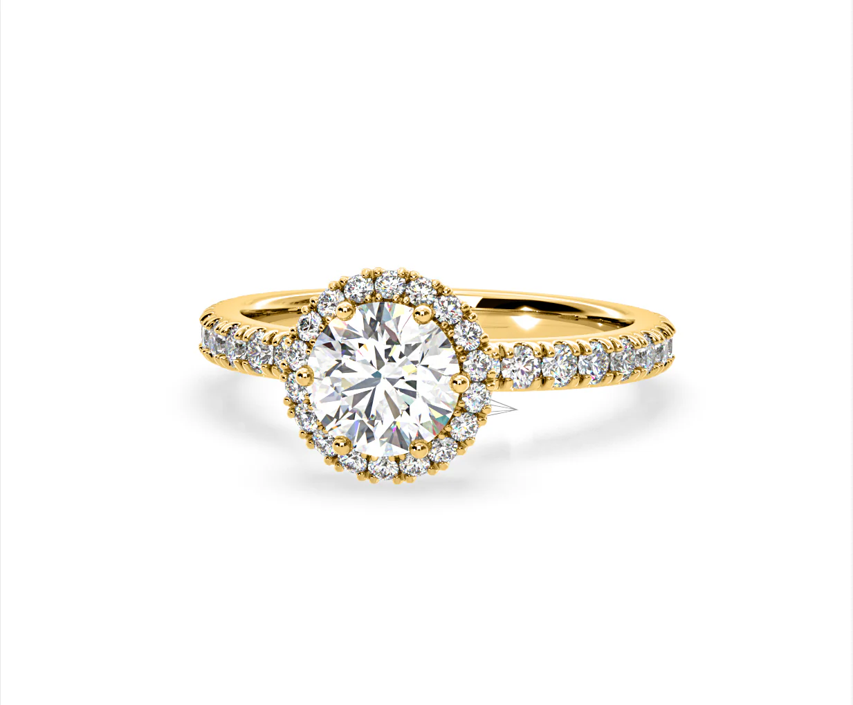Alessandra Lab Diamond Engagement Ring 18K Gold 2.10CT F/VS1 - Image 9