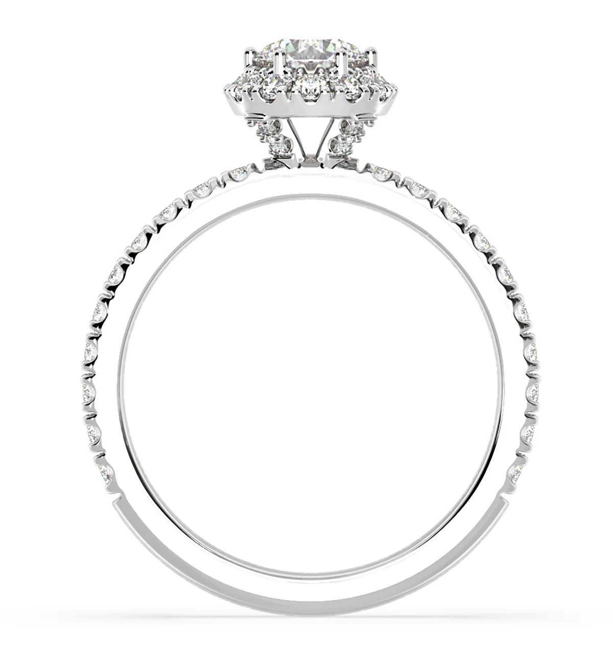 Alessandra Lab Diamond Engagement Ring 18KW Gold 1.10CT F/VS1 - Image 4