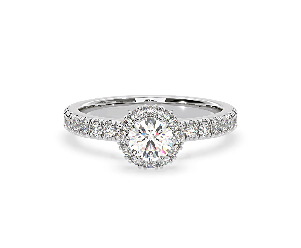 Alessandra Lab Diamond Engagement Ring 18KW Gold 1.10CT F/VS1 - Image 86