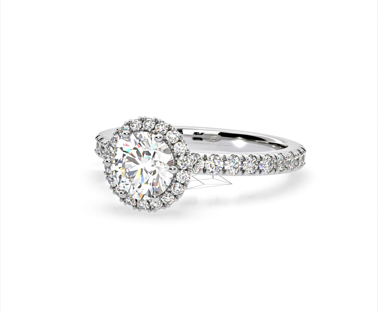 Alessandra Lab Diamond Engagement Ring 18KW Gold 2.10CT F/VS1 - Image 12