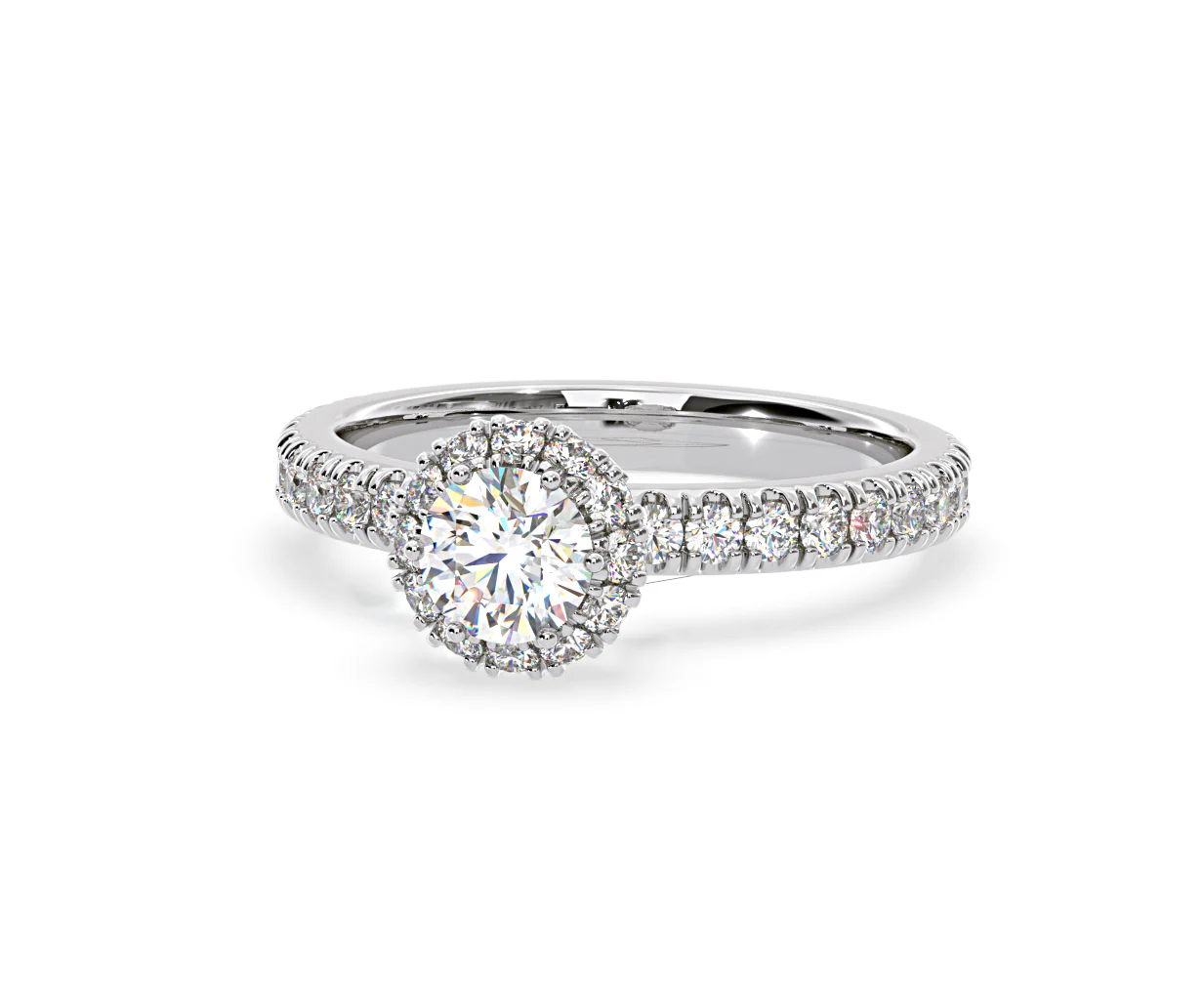 Alessandra Lab Diamond Engagement Ring Platinum 1.10CT F/VS1 - Image 10