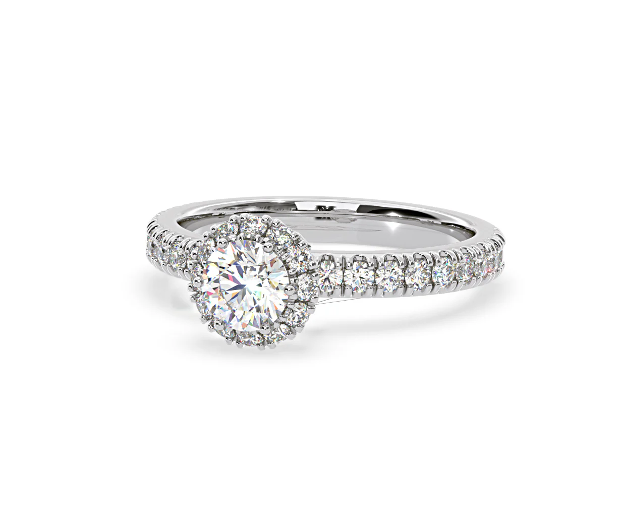 Alessandra Lab Diamond Engagement Ring Platinum 1.10CT F/VS1 - Image 11
