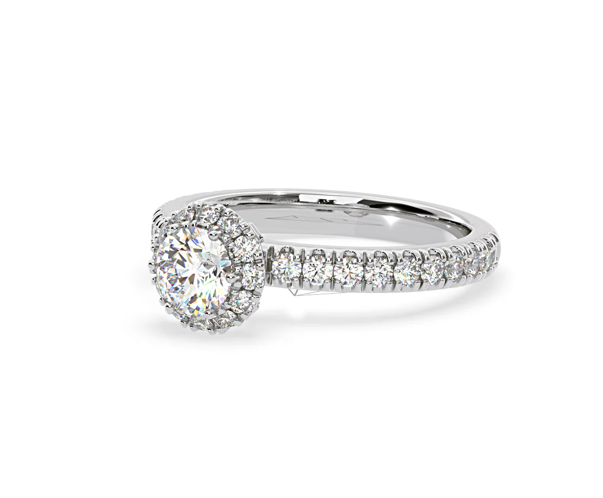 Alessandra Lab Diamond Engagement Ring Platinum 1.10CT F/VS1 - Image 14