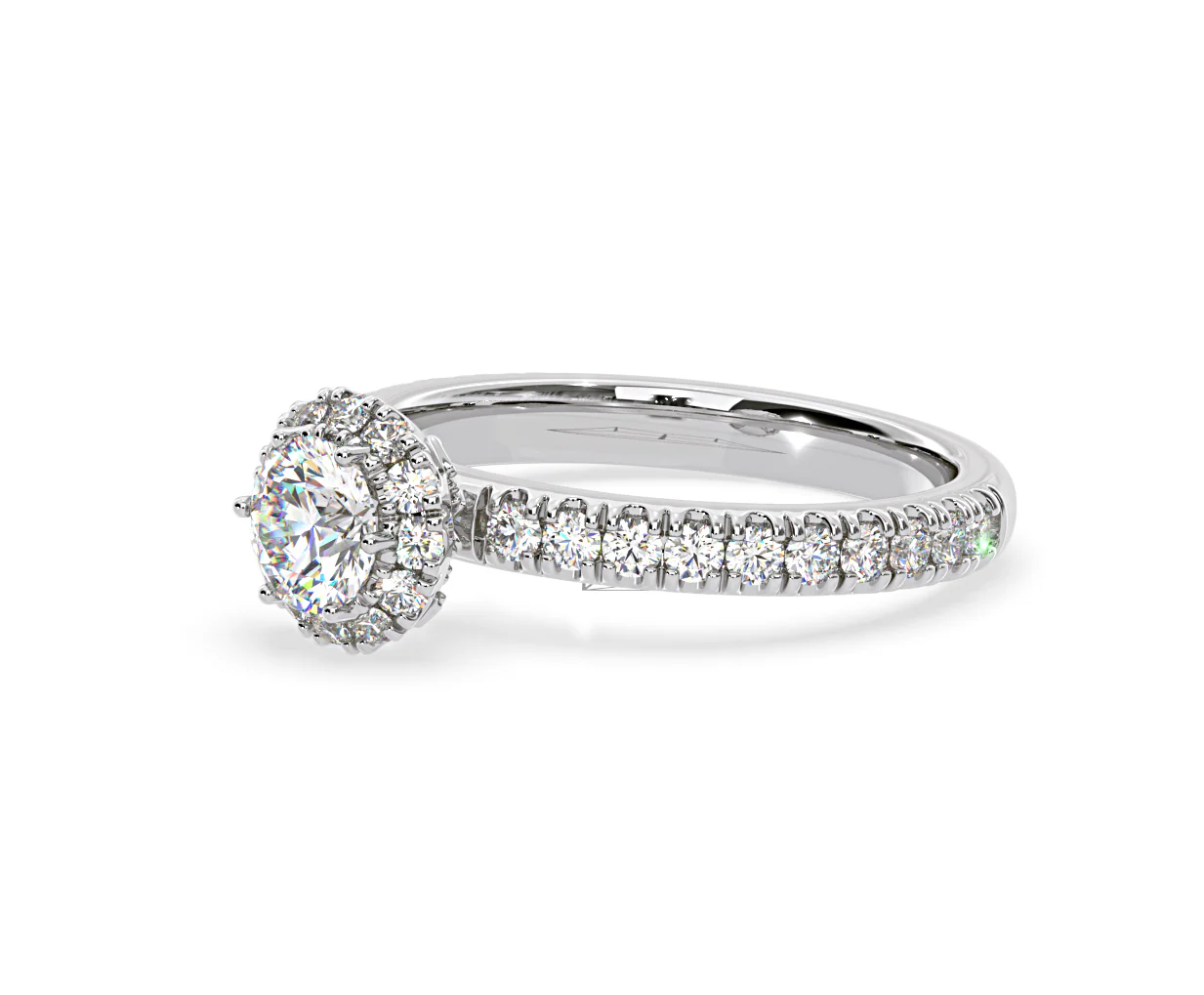 Alessandra Lab Diamond Engagement Ring Platinum 1.10CT F/VS1 - Image 17