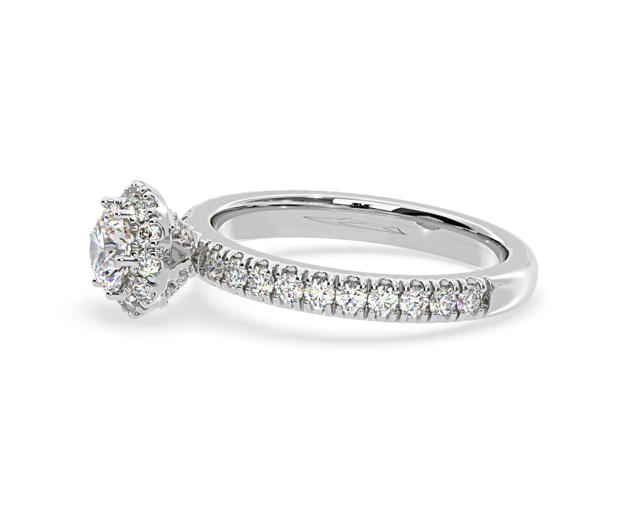 Alessandra Lab Diamond Engagement Ring Platinum 1.10CT F/VS1 - Image 23