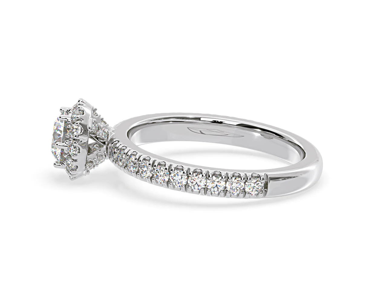 Alessandra Lab Diamond Engagement Ring Platinum 1.10CT F/VS1 - Image 27