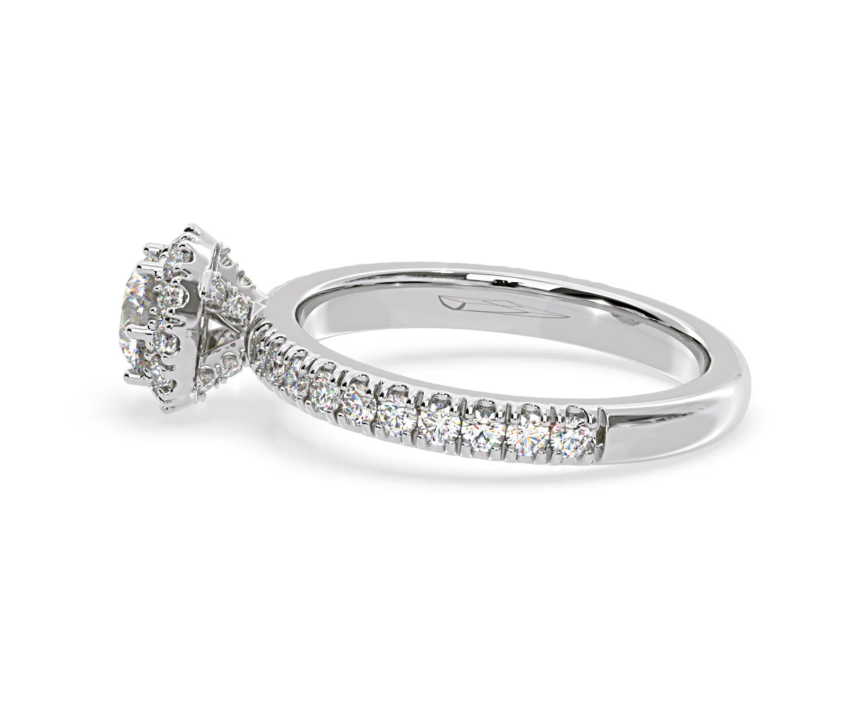 Alessandra Lab Diamond Engagement Ring Platinum 1.10CT F/VS1 - Image 28