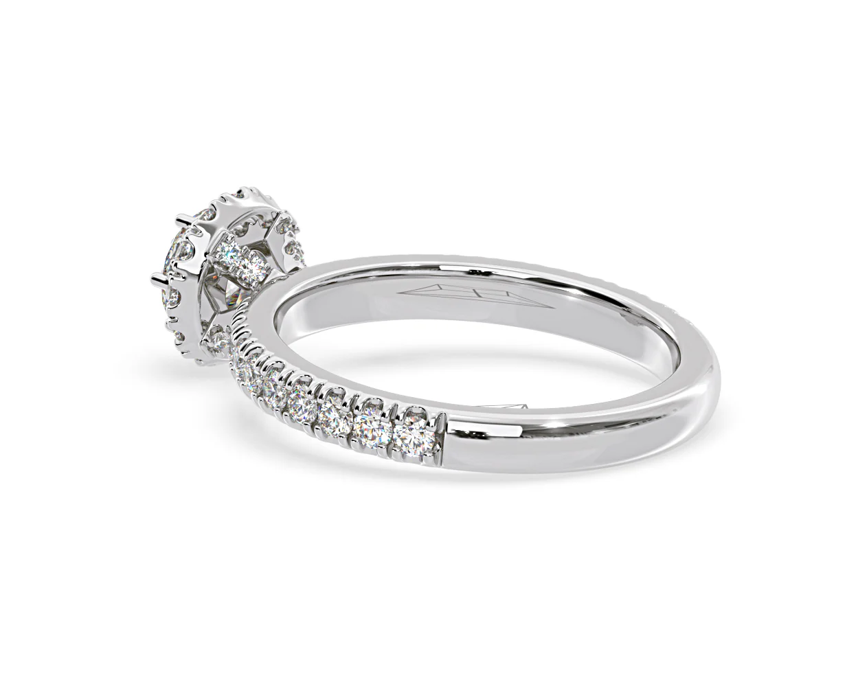 Alessandra Lab Diamond Engagement Ring Platinum 1.10CT F/VS1 - Image 35