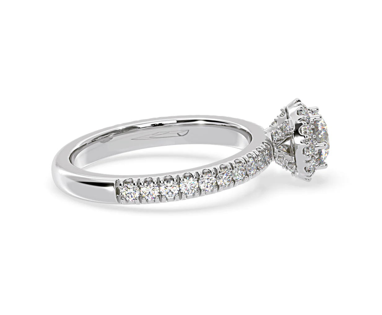 Alessandra Lab Diamond Engagement Ring Platinum 1.10CT F/VS1 - Image 65