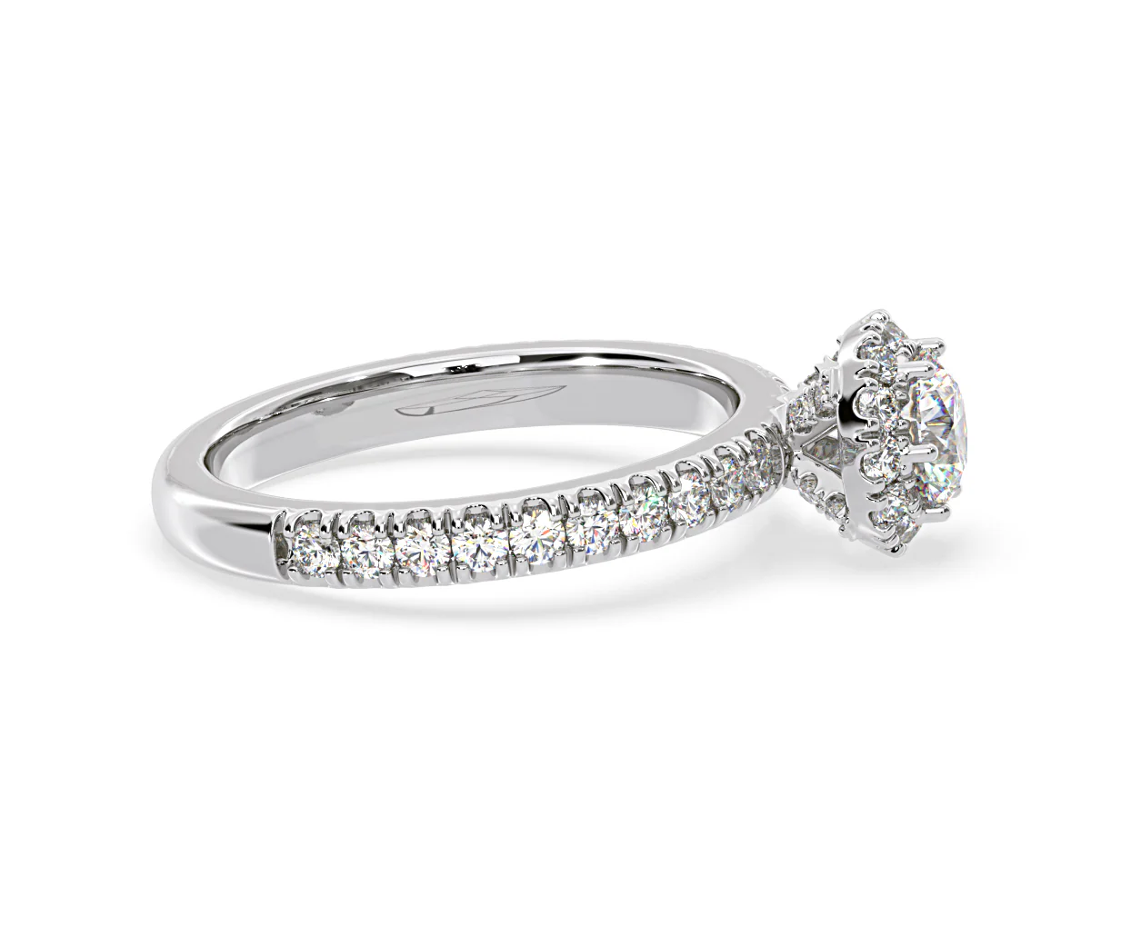 Alessandra Lab Diamond Engagement Ring Platinum 1.10CT F/VS1 - Image 68