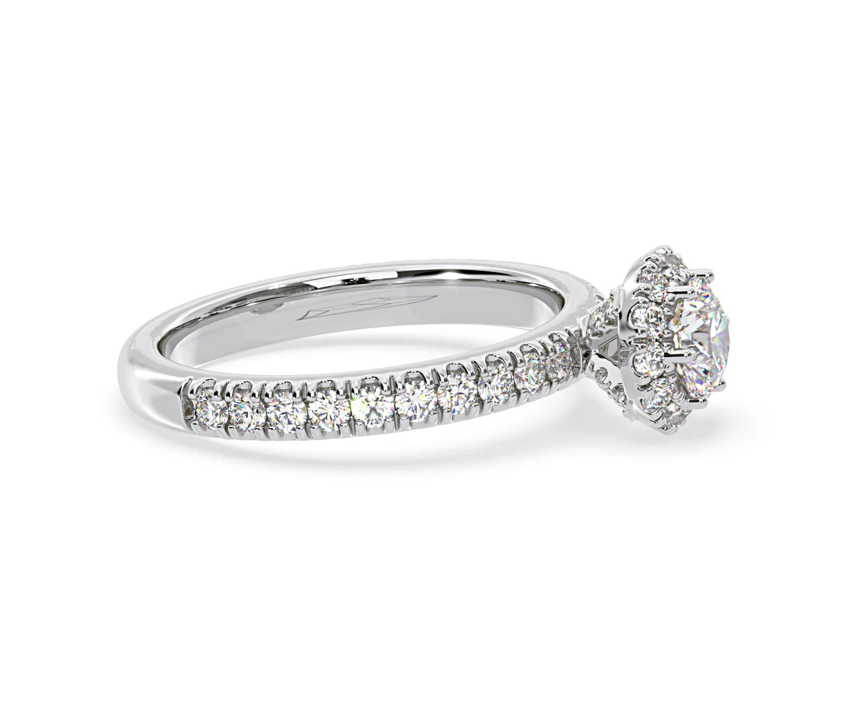 Alessandra Lab Diamond Engagement Ring Platinum 1.10CT F/VS1 - Image 70