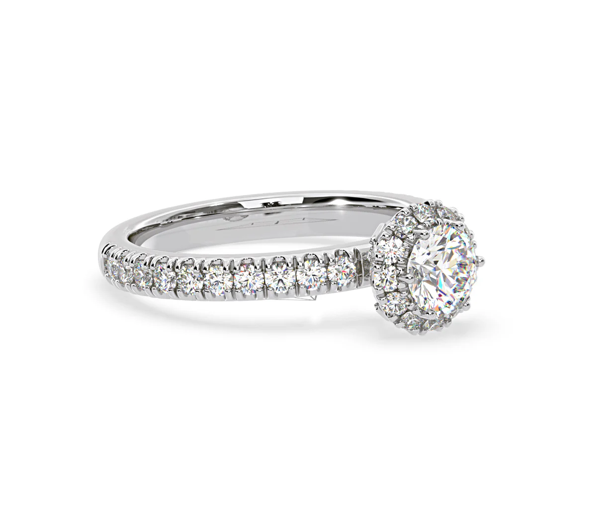 Alessandra Lab Diamond Engagement Ring Platinum 1.10CT F/VS1 - Image 77