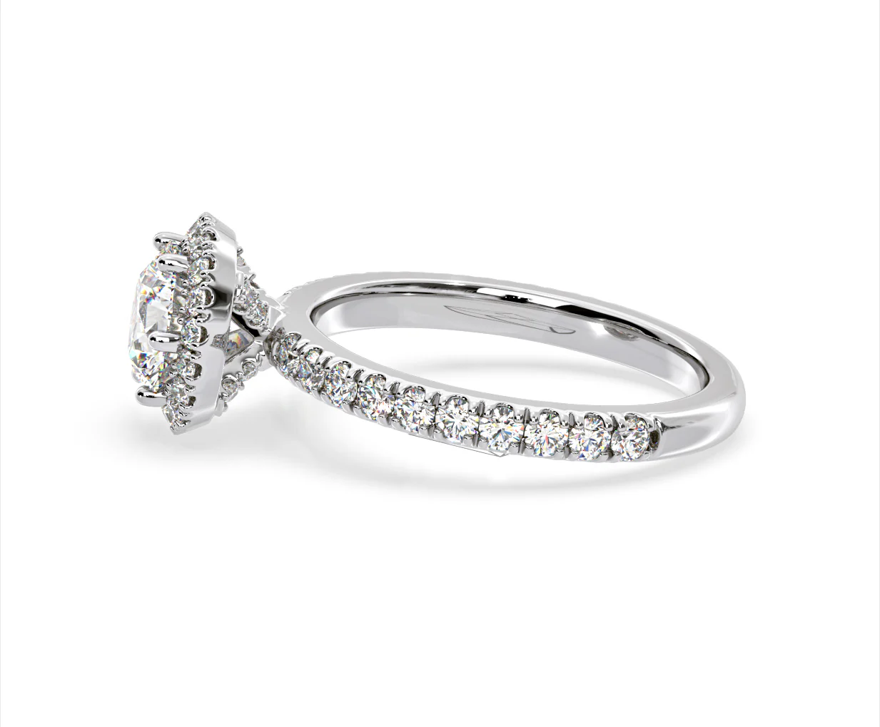 Alessandra Lab Diamond Engagement Ring Platinum 1.70CT F/VS1 - Image 26